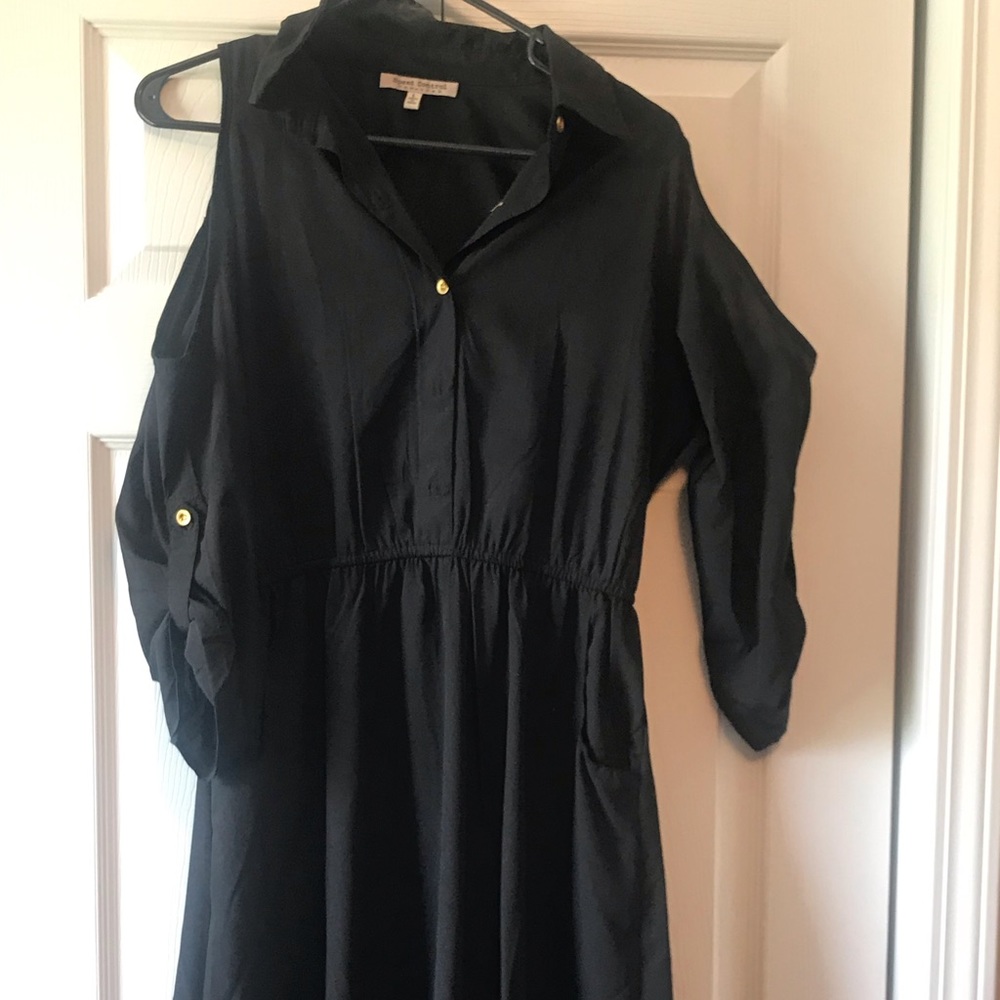 Speed Control New York -Black Shirt Dress w/Pockets! Large